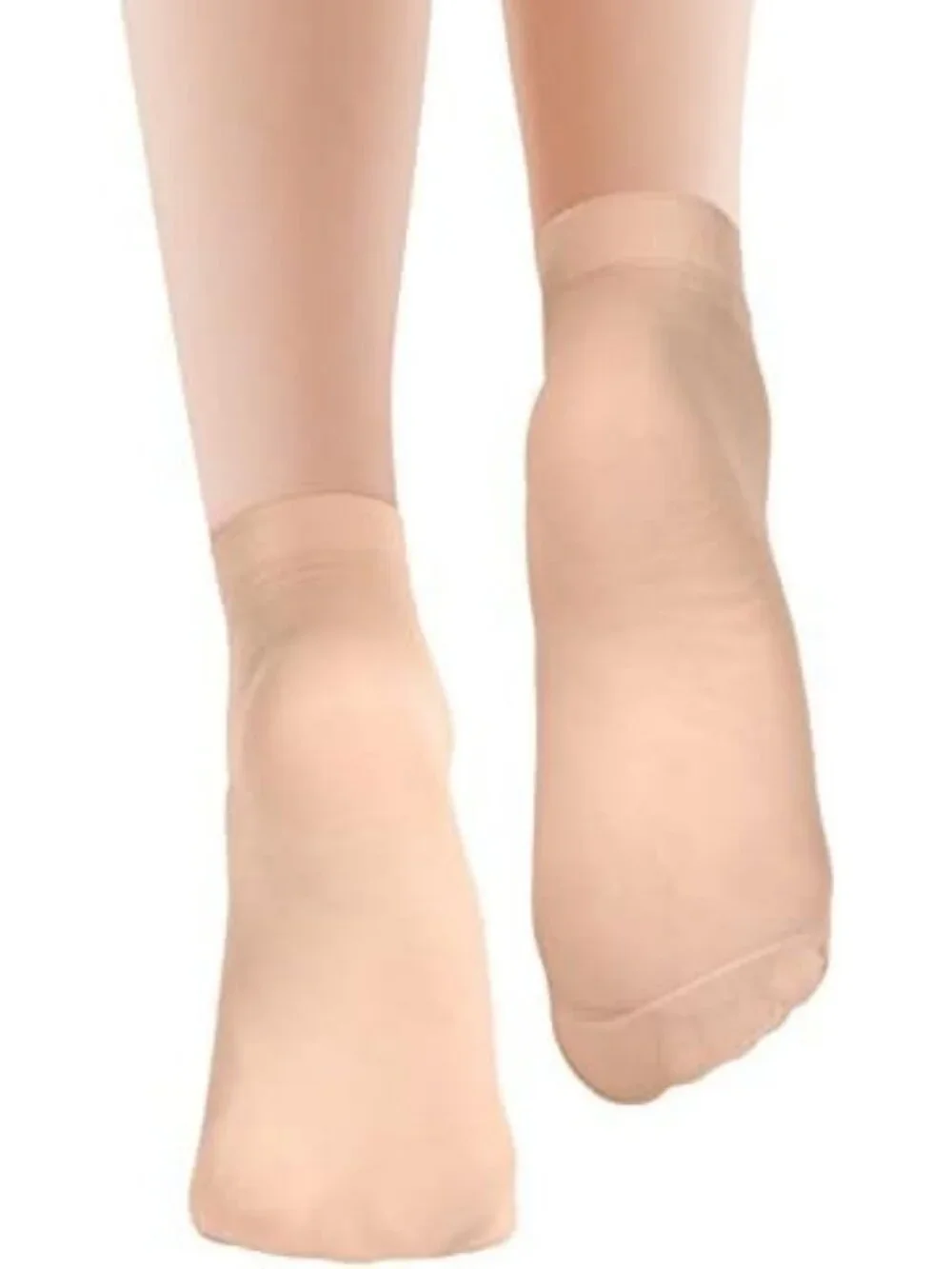 100 Pairs Women's Sheer Nylon Ankle Socks - Skin Tone Hosiery, Bulk Pack